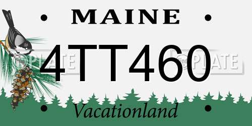 4TT460 Maine License Plate