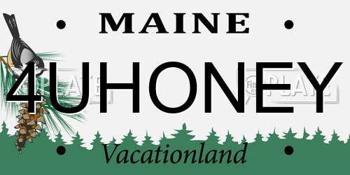 4UHONEY Maine License Plate