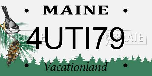 4UTI79 Maine License Plate