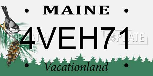 4VEH71 Maine License Plate