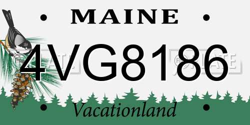 4VG8186 Maine License Plate