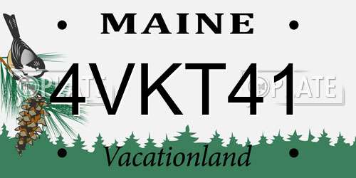 4VKT41 Maine License Plate