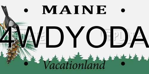 4WDYODA Maine License Plate