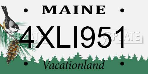 4XLI951 Maine License Plate