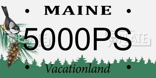 5000PS Maine License Plate