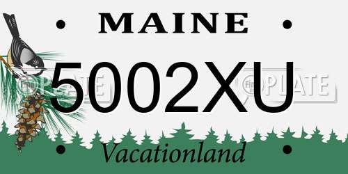 5002XU Maine License Plate