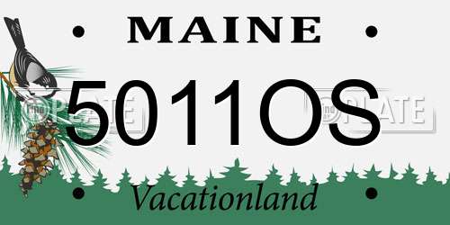 5011OS Maine License Plate