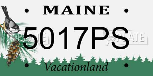 5017PS Maine License Plate