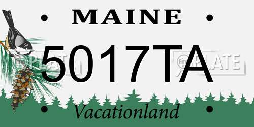 5017TA Maine License Plate
