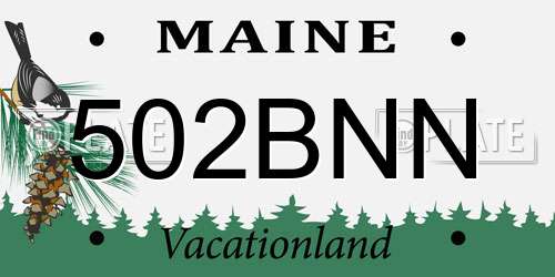 502BNN Maine License Plate