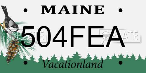 504FEA Maine License Plate