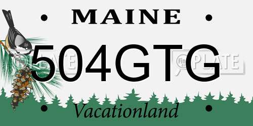 504GTG Maine License Plate