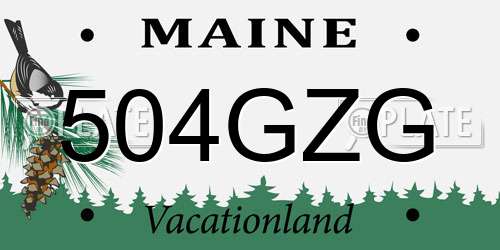 504GZG Maine License Plate