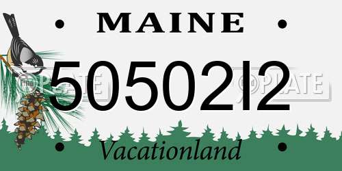 50502I2 Maine License Plate