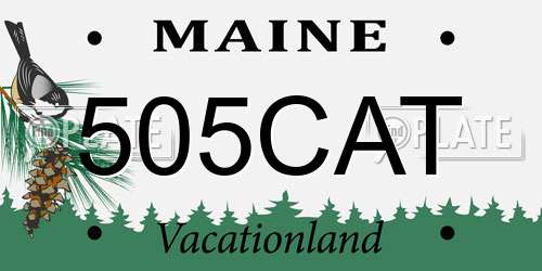 505CAT Maine License Plate