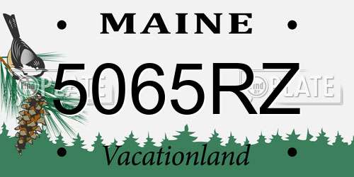 5065RZ Maine License Plate