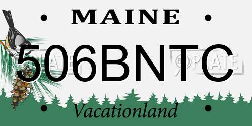506BNTC Maine License Plate