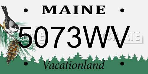 5073WV Maine License Plate