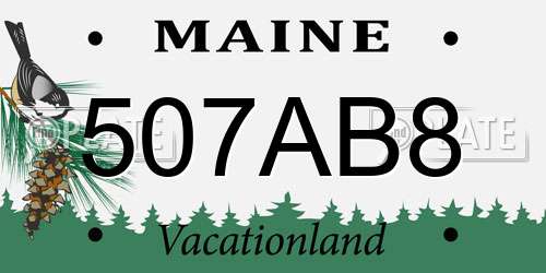 507AB8 Maine License Plate