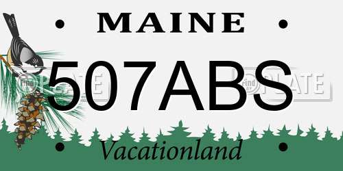 507ABS Maine License Plate