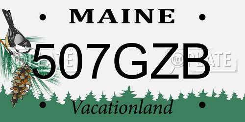 507GZB Maine License Plate