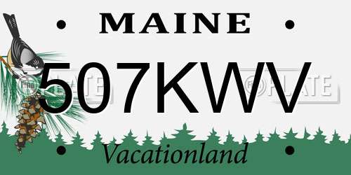 507KWV Maine License Plate