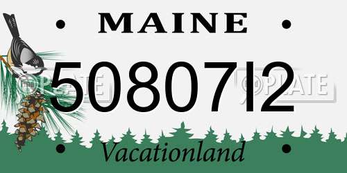 50807I2 Maine License Plate