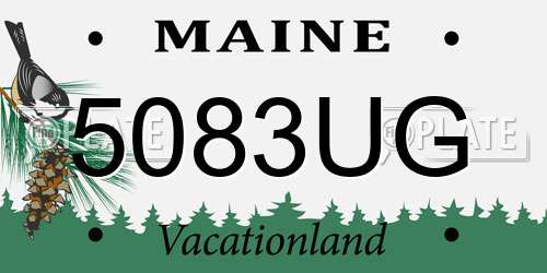 5083UG Maine License Plate