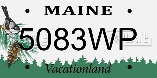 5083WP Maine License Plate