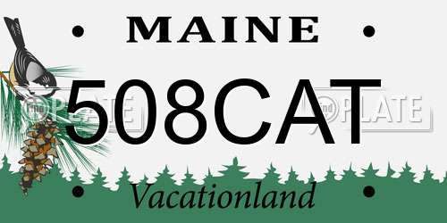 508CAT Maine License Plate