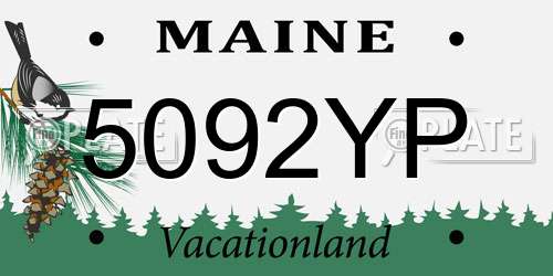 5092YP Maine License Plate