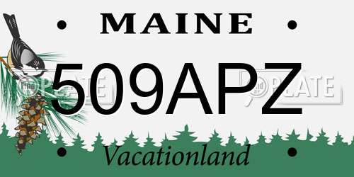 509APZ Maine License Plate