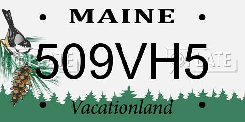 509VH5 Maine License Plate