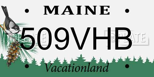 509VHB Maine License Plate
