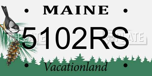 5102RS Maine License Plate