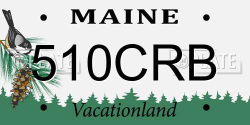 510CRB Maine License Plate