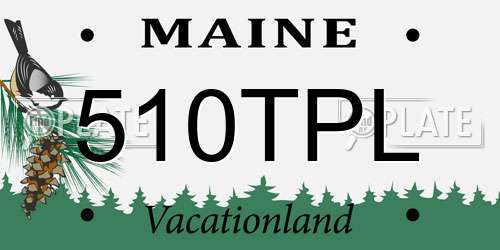 510TPL Maine License Plate
