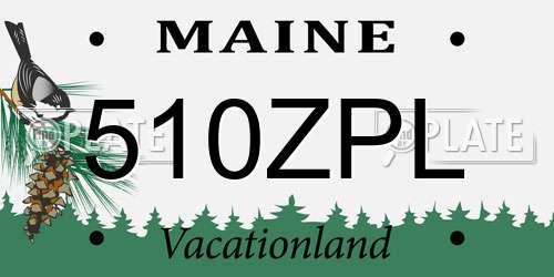 510ZPL Maine License Plate