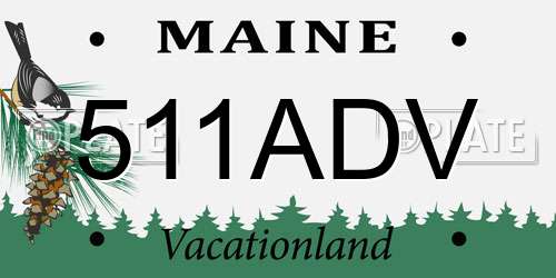511ADV Maine License Plate