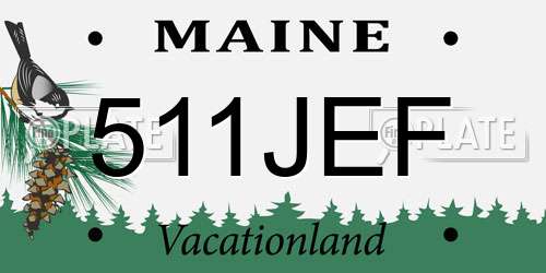511JEF Maine License Plate