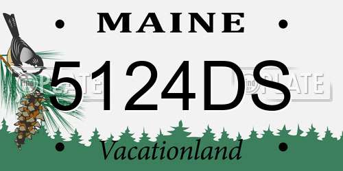 5124DS Maine License Plate
