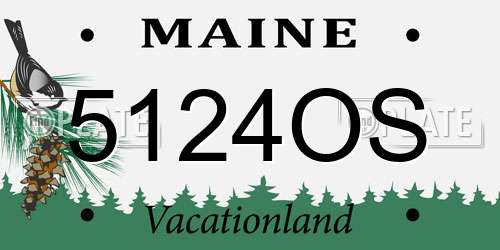 5124OS Maine License Plate