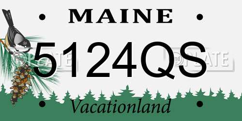 5124QS Maine License Plate