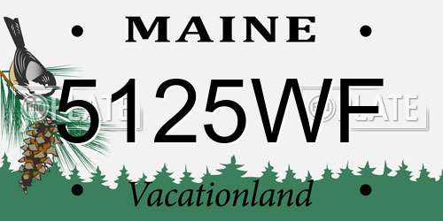 5125WF Maine License Plate