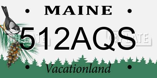 512AQS Maine License Plate