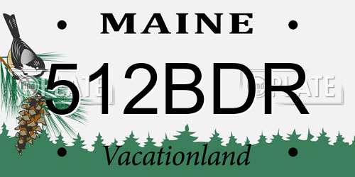 512BDR Maine License Plate