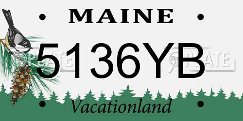 5136YB Maine License Plate