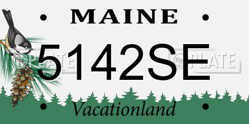 5142SE Maine License Plate