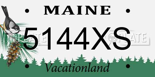 5144XS Maine License Plate
