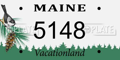 5148 Maine License Plate